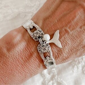 Vintage Bracelet Mermaid Tale Stainless Steel Bohemian Jewelry One Of A Kind
